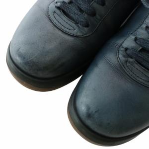 LOUIS VUITTON スニーカー レザー ローカット ロゴ 36 23cm 紺 ネイビー MA1001 /XZ GY19