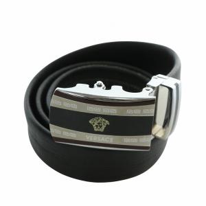 ベルト レザー バックル メデューサ シルバー金具 黒 ブラック /XZ GY19