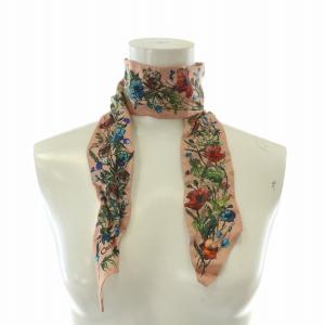 ミッツァ スカーフ 絹 シルク 花柄 フラワー 総柄 ロゴ ピンク 15MIF106I611 /XZ OH