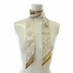 バンドーBB アルティメット スカーフ 絹 シルク モノグラム チェーン ストラップ ロック 総柄 マルチカラー