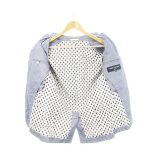 COMME des GARCONS HOMME 2011年製 テーラードジャケット 総裏地 センターベント オックスフォード生地 XS 青 ブルー HI-JO19