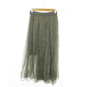 BRUNELLO CUCINELLI シアースカート ロング タック 絹 シルク スリット ヘリンボーン柄 チェック 総柄 小さいサイズ 38