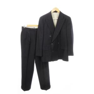 ダブルスーツ セットアップ 2点セット テーラードジャケット 総裏地 スラックス ウール ストライプ 165