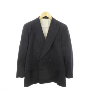 Paul Stuart ダブルスーツ セットアップ 2点セット テーラードジャケット 総裏地 スラックス ウール ストライプ 165