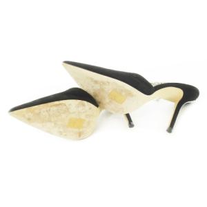 JIMMY CHOO パンプス アンクルストラップ ビジュー ハイヒール ポインテッドトゥ スエード ラインストーン フォーマル