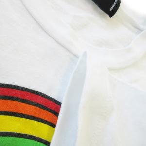 DSQUARED2 22SS 半袖Tシャツ クルーネック コットン プリント レインボー ロゴ M 白 ホワイト /AO12