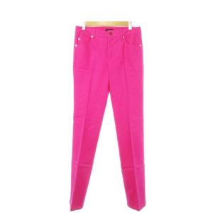 パンツ ジーンズ カラーデニム ストレート センタープレス ストレッチ 36 S ピンク ネオン /AH20