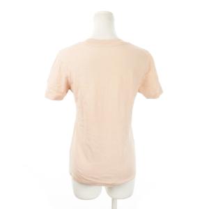 MONCLER 23SS Tシャツ カットソー ラウンドネック 半袖 ラインストーン ロゴ 小さいサイズ XS ピンクベージュ