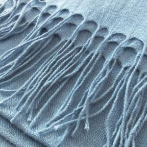 Ermenegildo Zegna マフラー ストール カシミヤ フリンジ 薄手 青 ブルー /AO7 GY19