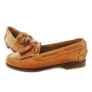 COLE HAAN COUNTRY タッセルローファー モカシン デッキシューズ レザー 革 6 23.0cm 茶 ブラウン