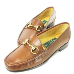 ローファー モカシン レザー 革 ステッチ ビット 6 23.0cm 茶 ブラウン /CK30 GY19