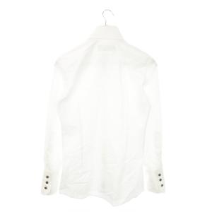 DSQUARED2 ドレスシャツ ワイシャツ 長袖 コットン ロゴプレート 44 S 白 ホワイト /MN19 GY19