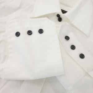 DSQUARED2 ドレスシャツ ワイシャツ 長袖 コットン ロゴプレート 44 S 白 ホワイト /MN19 GY19
