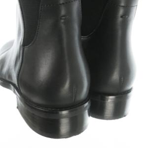 COLE HAAN GRANDSERIES ロングブーツ ローヒール レザー 切替 大きいサイズ 8B 25cm 黒 ブラック