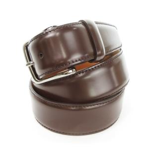 TOD'S レザーベルト 本革 バックル ロゴ 90 茶 ブラウン /MN3 GY19