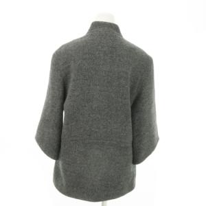 Chalayan ショートコート テーラーカラー 七分袖 メルトン タック M グレー /AO11 GY19