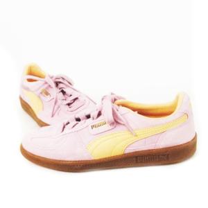 PUMA PALERMO スニーカー レースアップ スエード ローカット ロゴ 23.5cm ピンク 396463-06