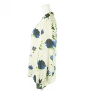 ROCHAS Premiere シアーシャツ 長袖 ストライプ 花柄 総柄 透け感 11 ベージュ /AO21 GY19