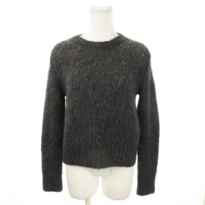 SPORT ニット セーター クルーネック 長袖 モヘア混 ローゲージ S グレー /MN15 GY19