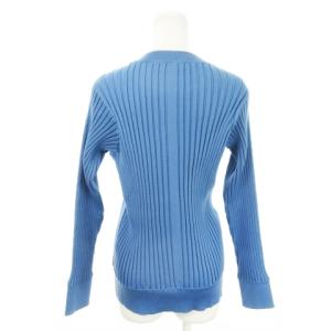 HYKE リブニット セーター クルーネック 長袖 1 S 青 ブルー /MN14 GY19