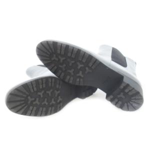 BALLY サイドゴアブーツ ショートブーツ レザー 革 ロゴ型押し 38 24.5cm グレー /CK2 GY19