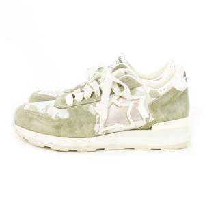 スニーカー ローカット レースアップ スエード カモフラ 迷彩柄 星 スター 37 24cm グレー /AO3