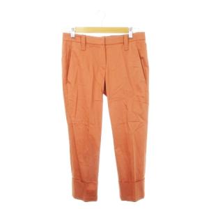 パンツ スラックス テーパード ストレッチ 裾折り返しデザイン 36 S オレンジ /AH5 GY19