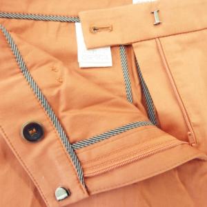 BRUNELLO CUCINELLI パンツ スラックス テーパード ストレッチ 裾折り返しデザイン 36 S オレンジ /AH5 GY19