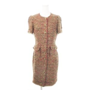 ツイードワンピース ミックスカラー 40