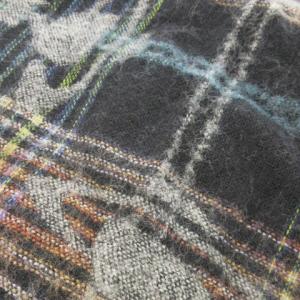 Vivienne Westwood MAN マフラー フリンジ オーブ チェック ブラック