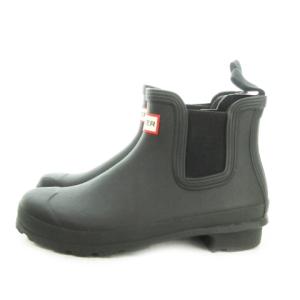 HUNTER Original Chelsea Boots レインシューズ ショート サイドゴア ロゴ 4 23cm