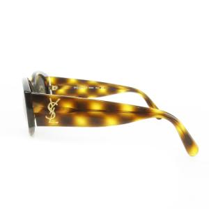 YVES SAINT LAURENT サングラス アイウェア セルフレーム べっ甲柄 デミ柄 ロゴ 140 茶 ブラウン /AO4 GY19