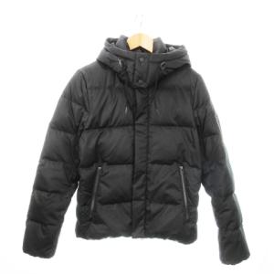 nano BASE 18AW ダウンジャケット ジップアップ フード付き M 黒 ブラック /MN16