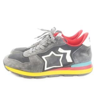 靴 シューズ スニーカー ローカット レースアップ 星 スター 配色 ラスタカラー 41 26cm グレー