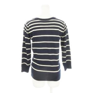 MARGARET HOWELL ジョンスメドレー JOHN SMEDLEY ニット セーター ラウンドネック 七分袖 ウール ボーダー