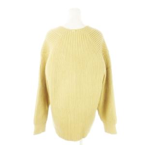 MUSE de Deuxieme Classe ニット セーター Vネック 長袖 リブ 厚手 コクーンシルエット ウール ベージュ /CK17 GY03