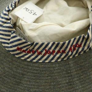 45rpm 帽子 ハット 山頭火ハット ウール ツイード L グレー /XZ GY03