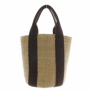 かごバッグ ハンド トート ベージュ 茶色 ブラウン /XZ GY03