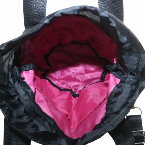 MARY QUANT ハンドバッグ ショルダー 2WAY ナイロン デイジー ロゴ 黒 ブラック /XZ GY03