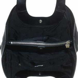 MARY QUANT トートバッグ ハンド ワンショルダー ナイロン レザー デイジー ロゴ 黒 ブラック /XZ GY03