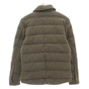 POLO RALPH LAUREN ダウンジャケット キルティング 千鳥格子柄 ショート丈 XS カーキ /AE GY01
