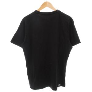VERSACE JEANS COUTURE Tシャツ 半袖 クルーネック ロゴ プリント XL 黒 ブラック ゴールドカラー /GV GY01 AA