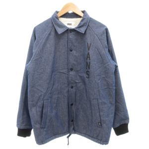 コーチジャケット ブルゾン ロゴ 裏地ボア L 紺 ネイビー /GV GY01