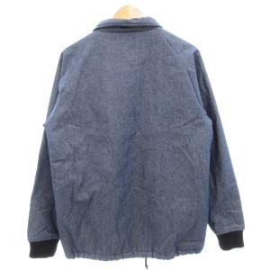 VANS コーチジャケット ブルゾン ロゴ 裏地ボア L 紺 ネイビー /GV GY01