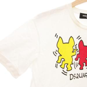 DSQUARED2 Tシャツ クルーネック イラスト プリント 半袖 M 白 ホワイト /AE GY01