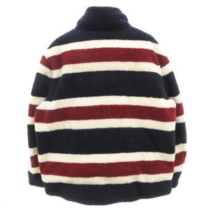 TOMMY HILFIGER フリースダウンジャケット ジップアップ ボーダー ロゴ XL マルチカラー /GV