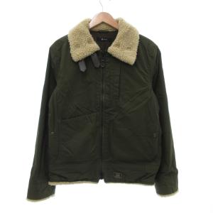 フライトジャケット ブルゾン 中綿 ボア ジップアップ L カーキ /JS GY01