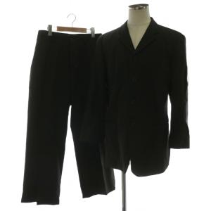 スーツ セットアップ 上下 テーラードジャケット シングル 4B 総裏地 肩パッド ノーベント パンツ