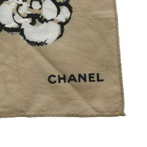 CHANEL スカーフ バンダナ ハンカチ リボン パンプス 花 フラワー 総柄 ココマーク ベージュ 黒 ブラック