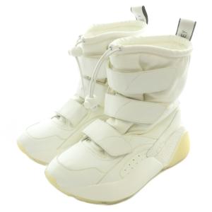 エクリプス ベルクロ ブーツ レザー ショート ロゴ 36 23cm 白 ホワイト /XZ GY19
